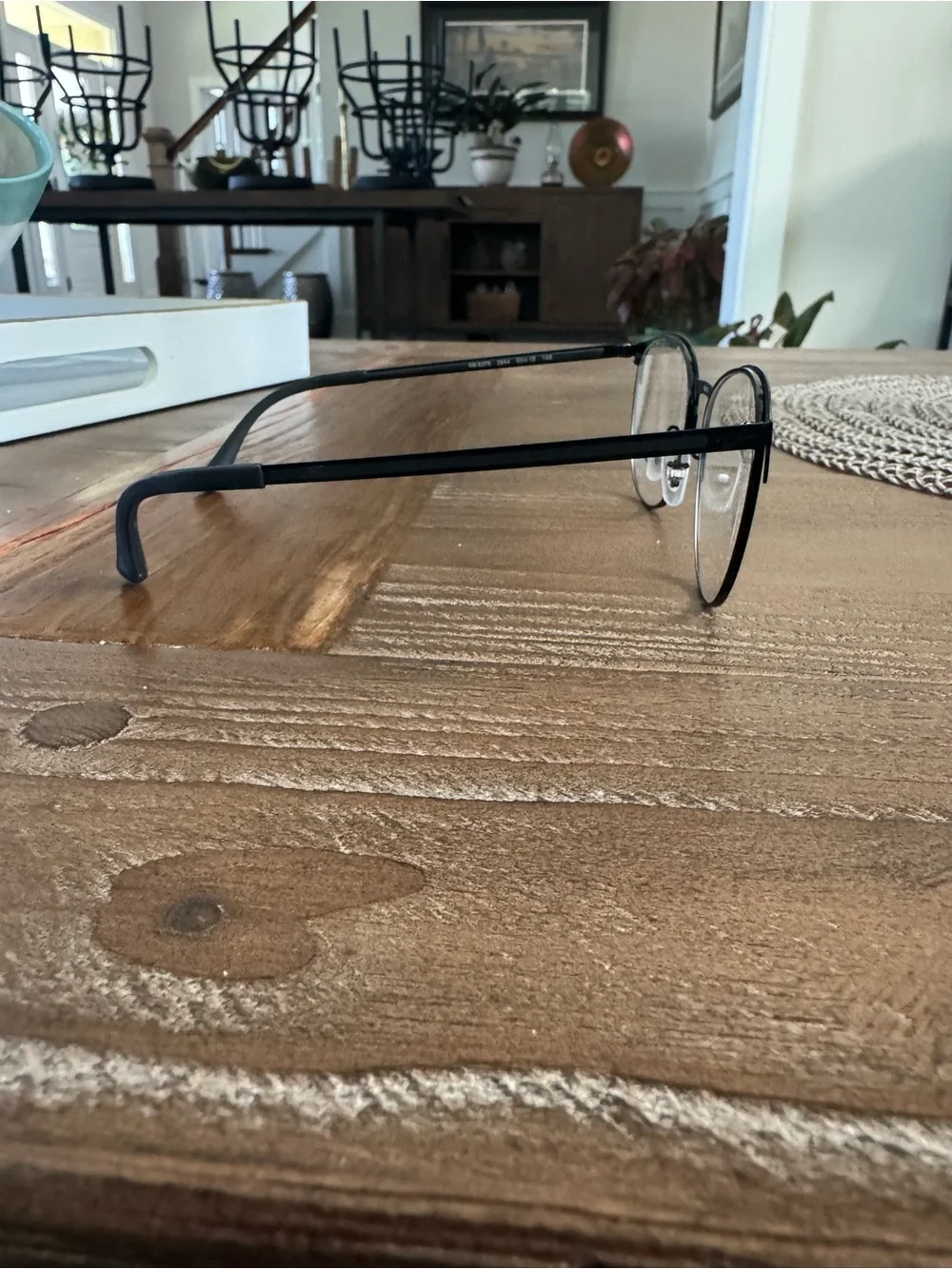 Ray-Ban Matte Black Semi-Rim Metal Eyeglass Frames